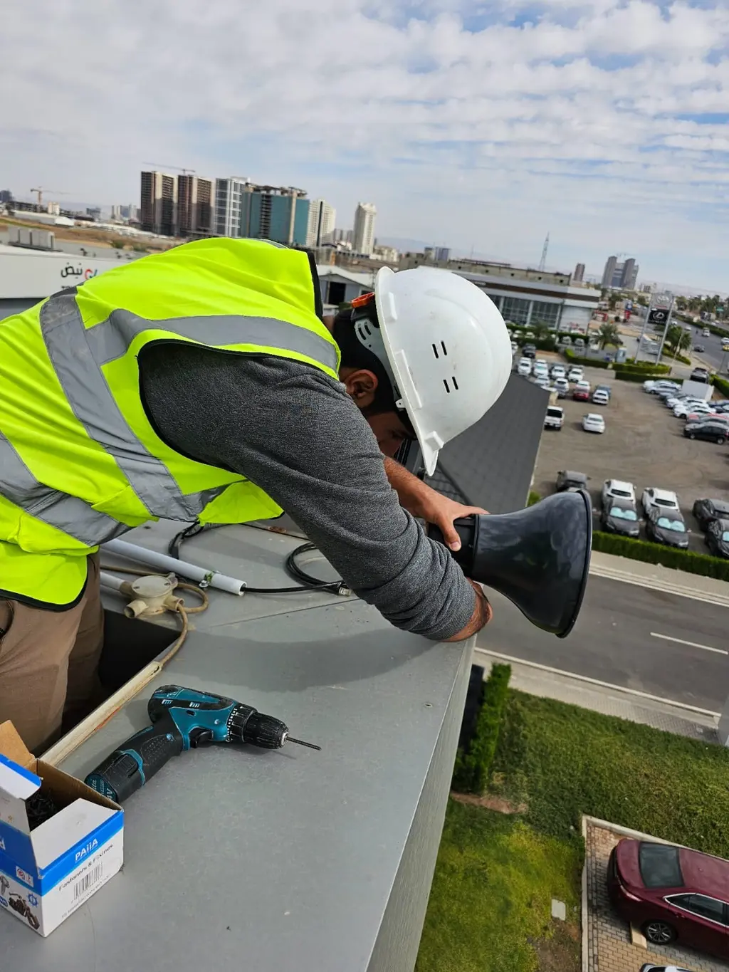 Toyota Iraq - CCTV & Emergency Announcement & Fiber Cabling